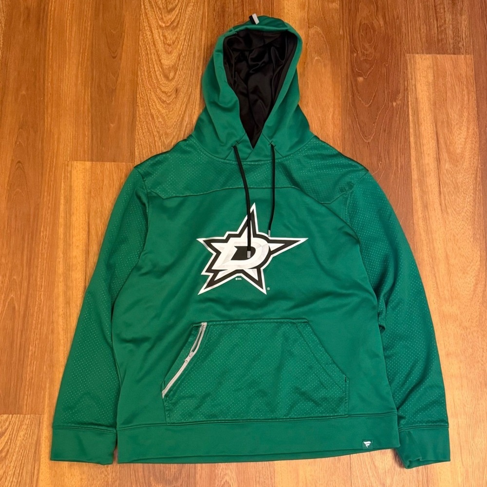 Dallas Stars Fanatics Green Hoodie Sweatshirt Men's Size Large